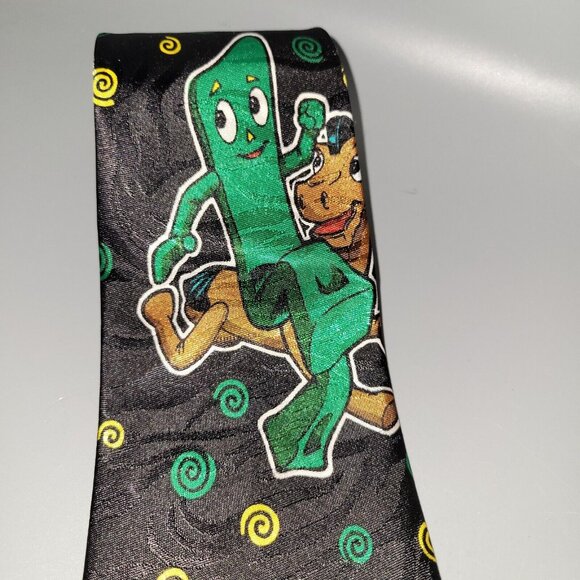 Vtg W-R-D Gumby & Pokey Neck Tie Mens Wide 54” Short Multicolored RARE NWOT - Picture 2 of 5